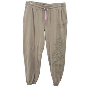 Disney Winnie the Pooh 3XL Tan Joggers Sweatpants Embroidered ‎ Drawstring